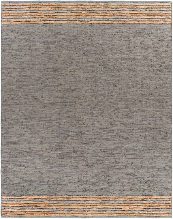 Lexington LEX-2305 Rustic Leather, Jute, Cotton Rug LEX2305-810 Taupe, Beige, Dark Green 70% Leather, 20% Jute, 10% Cotton 8' x 10'