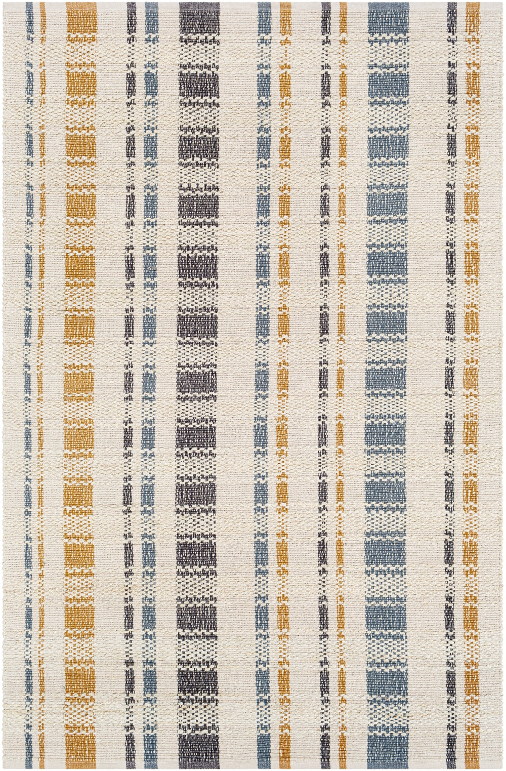 Lexington LEX-2314 Cottage Jute, Cotton Rug LEX2314-576 Beige, Camel, Black, Dark Blue 80% Jute, 20% Cotton 5' x 7'6"
