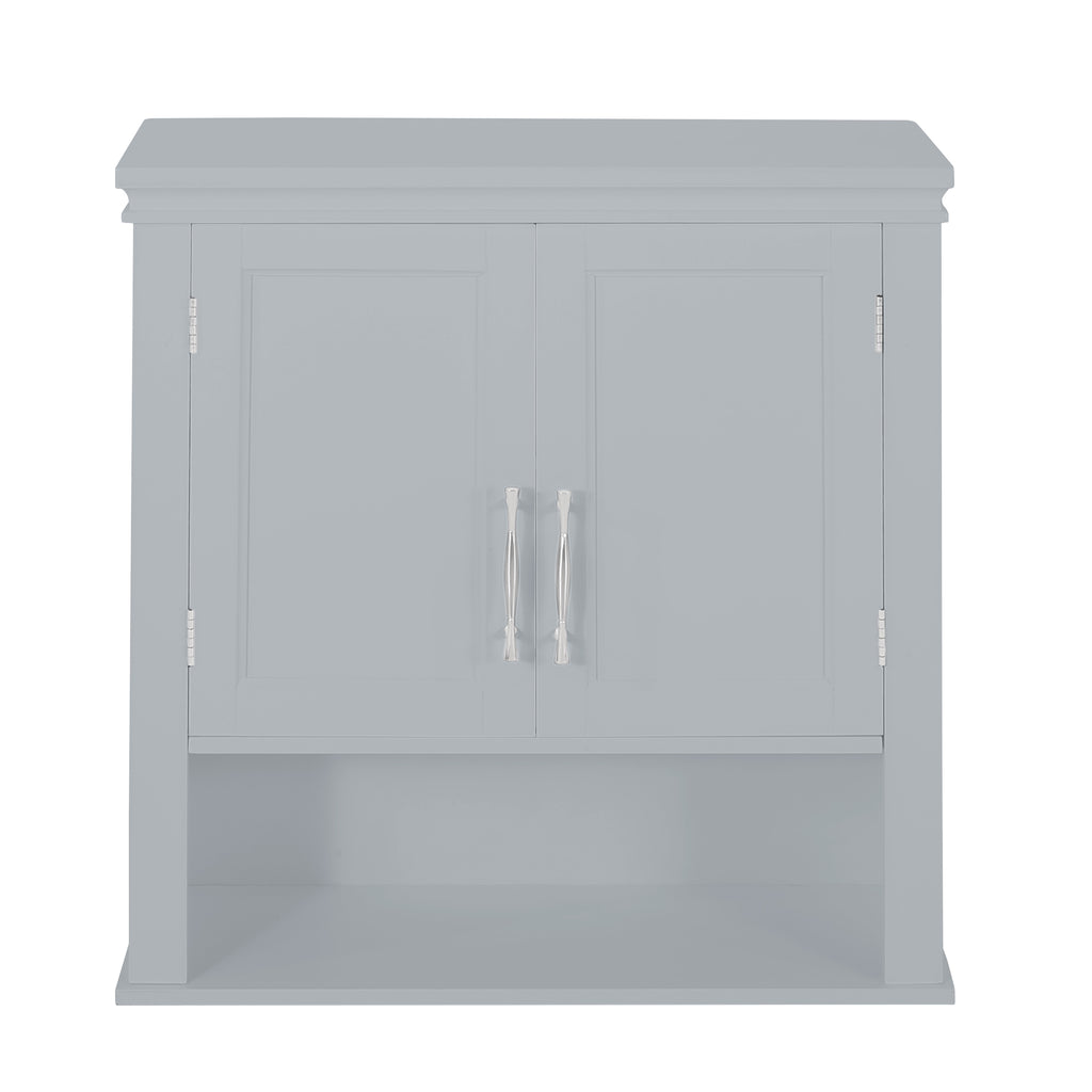 Edgell Modern Bathroom Floor Storage Cabinet with Drawer, Gray