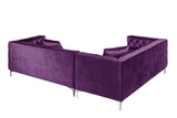 Mozart Plum Velvet Right Sectional