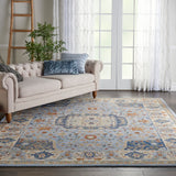 Nourison Majestic MST03 Persian Machine Made Loom-woven Indoor only Area Rug Light Blue 7'9" x 9'9" 99446713186