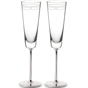 Kate Spade Darling Point™ "Mr." And "Mrs." 2-Piece Champagne Flute Set 792160 792160-LENOX