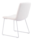 Zuo Modern Joy 100% Polyurethane, Plywood, Steel Modern Commercial Grade Dining Chair Set - Set of 2 White 100% Polyurethane, Plywood, Steel