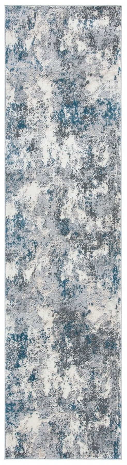 Lagoon 500 Lagoon 521 Contemporary Power Loomed 60% Polypropylene 40% Polyester Rug Grey / Turquoise