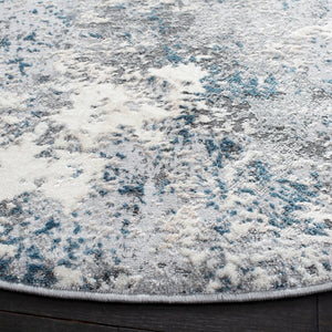 Lagoon 500 Lagoon 521 Contemporary Power Loomed 60% Polypropylene 40% Polyester Rug Grey / Turquoise