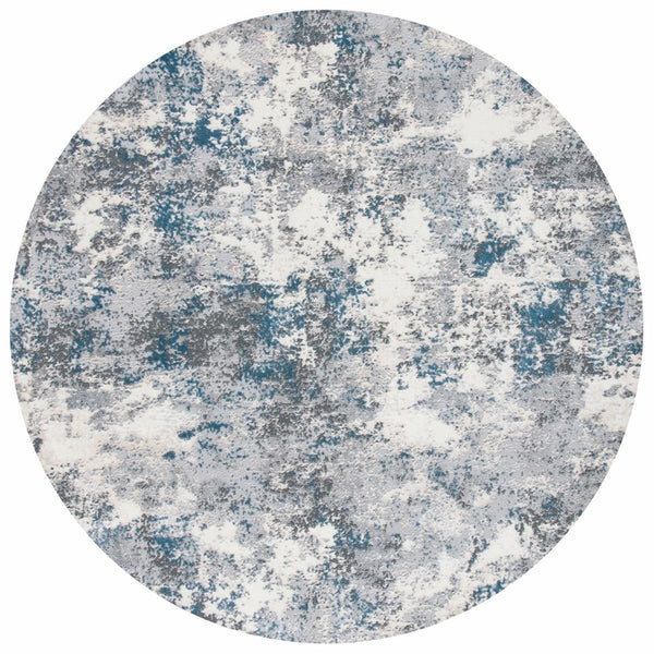 Lagoon 500 Lagoon 521 Contemporary Power Loomed 60% Polypropylene 40% Polyester Rug Grey / Turquoise