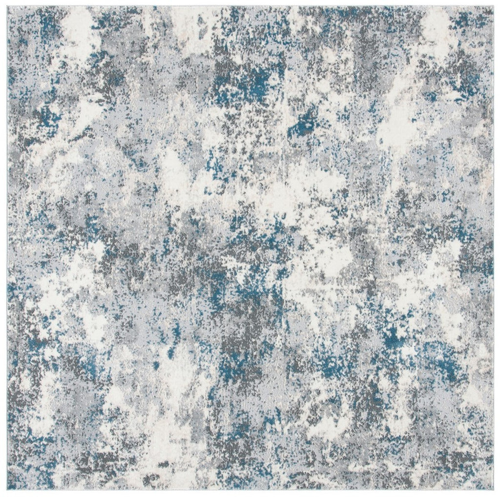 Lagoon 500 Lagoon 521 Contemporary Power Loomed 60% Polypropylene 40% Polyester Rug Grey / Turquoise
