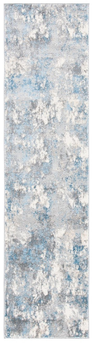 Lagoon 500 Lagoon 521 Contemporary Power Loomed 60% Polypropylene 40% Polyester Rug Light Grey / Light Blue