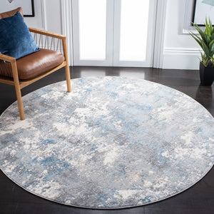 Lagoon 500 Lagoon 521 Contemporary Power Loomed 60% Polypropylene 40% Polyester Rug Light Grey / Light Blue