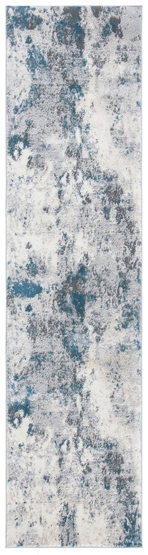 Lagoon 500 Lagoon 522 Contemporary Power Loomed 60% Polypropylene 40% Polyester Rug Grey / Turquoise