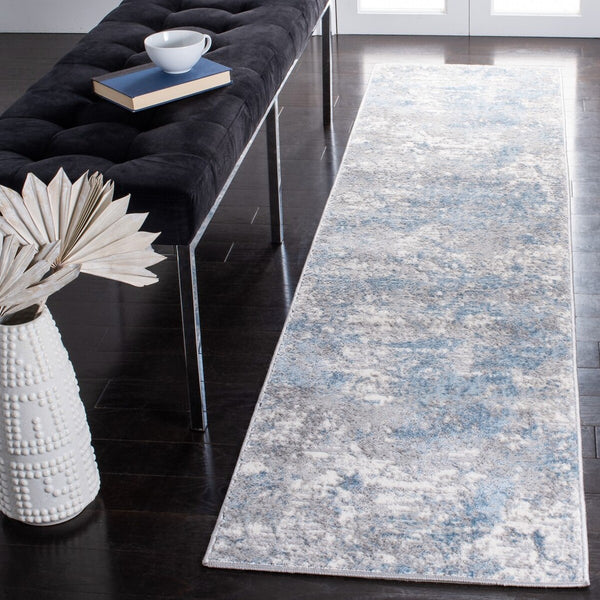 Lagoon 500 Lagoon 570 Contemporary Power Loomed 60% Polypropylene 40% Polyester Rug Ivory / Blue