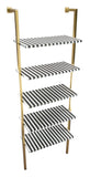 Zuo Modern Zebra MDF, Iron Modern Commercial Grade Shelf Multicolor, Gold MDF, Iron
