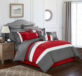 Pisa Red King 16pc Comforter Set