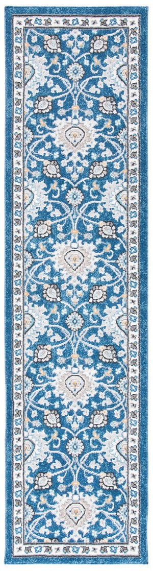 Liberty 700 Liberty 742 Country & Floral Power Loomed Polyester Rug Dark Blue / Ivory