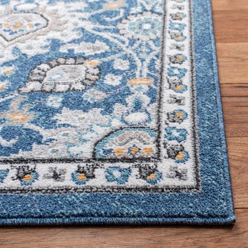 Liberty 700 Liberty 742 Country & Floral Power Loomed Polyester Rug Dark Blue / Ivory