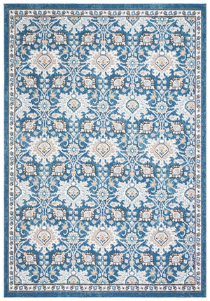 Liberty 700 Liberty 742 Country & Floral Power Loomed Polyester Rug Dark Blue / Ivory