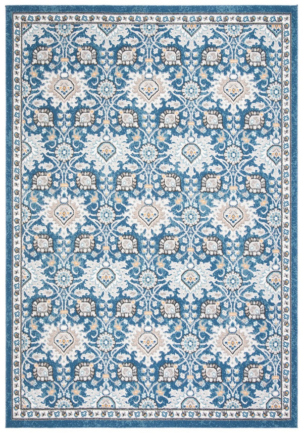 Liberty 700 Liberty 742 Country & Floral Power Loomed Polyester Rug Dark Blue / Ivory