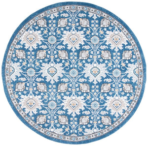 Liberty 700 Liberty 742 Country & Floral Power Loomed Polyester Rug Dark Blue / Ivory