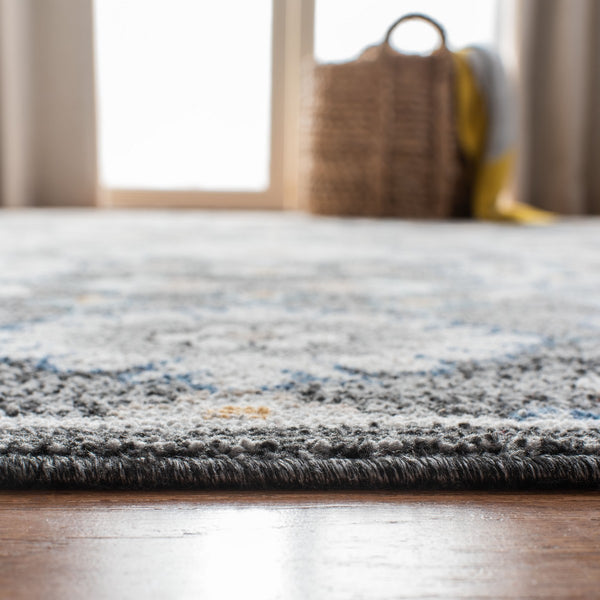 Liberty 700 Liberty 743 Country & Floral Power Loomed Polyester Rug Dark Grey / Ivory