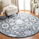 Liberty 700 Liberty 743 Country & Floral Power Loomed Polyester Rug Dark Grey / Ivory