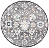 Liberty 700 Liberty 743 Country & Floral Power Loomed Polyester Rug Dark Grey / Ivory