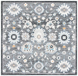 Liberty 700 Liberty 743 Country & Floral Power Loomed Polyester Rug Dark Grey / Ivory