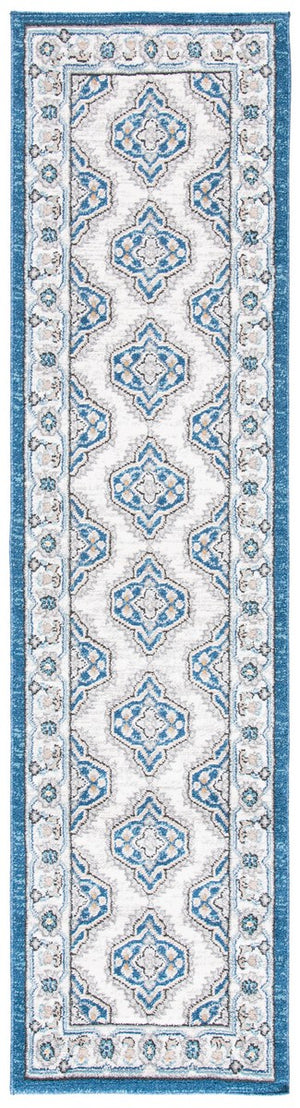 Liberty 700 Liberty 753 Traditional Power Loomed Polyester Rug Dark Blue / Ivory