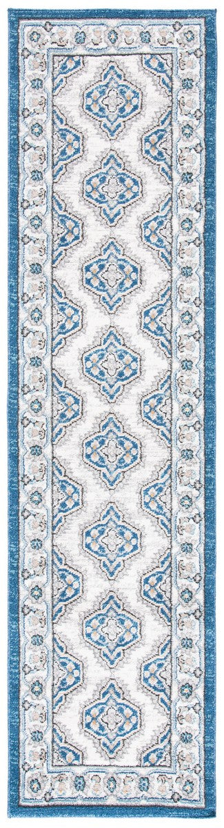 Liberty 700 Liberty 753 Traditional Power Loomed Polyester Rug Dark Blue / Ivory