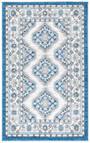 Liberty 700 Liberty 753 Traditional Power Loomed Polyester Rug Dark Blue / Ivory