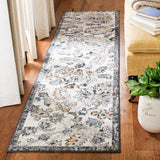 Liberty 700 Liberty 754 Country & Floral Power Loomed Polyester Rug Dark Grey / Ivory