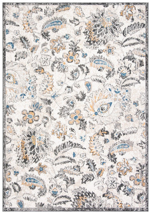 Liberty 700 Liberty 754 Country & Floral Power Loomed Polyester Rug Dark Grey / Ivory