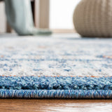 Liberty 700 Liberty 756 Traditional Power Loomed Polyester Rug Dark Blue / Ivory