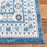 Liberty 700 Liberty 756 Traditional Power Loomed Polyester Rug Dark Blue / Ivory