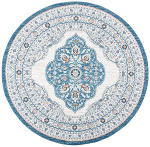 Liberty 700 Liberty 756 Traditional Power Loomed Polyester Rug Dark Blue / Ivory