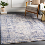 Lincoln LIC-2302 Traditional Polyester Rug LIC2302-9131 Navy, Denim, Sky Blue, Beige, White 100% Polyester 9' x 13'1"