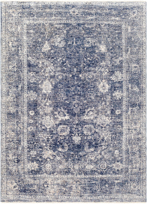 Lincoln LIC-2303 Traditional Polyester Rug LIC2303-9131 Navy, Denim, Sky Blue, Beige, White 100% Polyester 9' x 13'1"