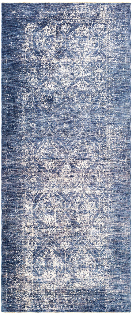 Lincoln LIC-2305 Traditional Polyester Rug LIC2305-3310 Navy, Denim, Sky Blue, Beige, White 100% Polyester 3'3" x 10'