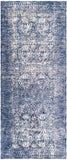 Lincoln LIC-2305 Traditional Polyester Rug LIC2305-338 Navy, Denim, Sky Blue, Beige, White 100% Polyester 3'3" x 8'