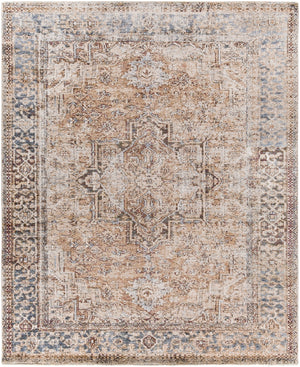 Lincoln LIC-2306 Traditional Polyester Rug LIC2306-710103 Navy, Dark Green, Denim, Beige, Sky Blue, Gold, White 100% Polyester 8' x 10'