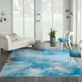 Nourison Le Reve LER02 Artistic Machine Made Tufted Indoor only Area Rug Seafoam 7'9" x 9'9" 99446494221