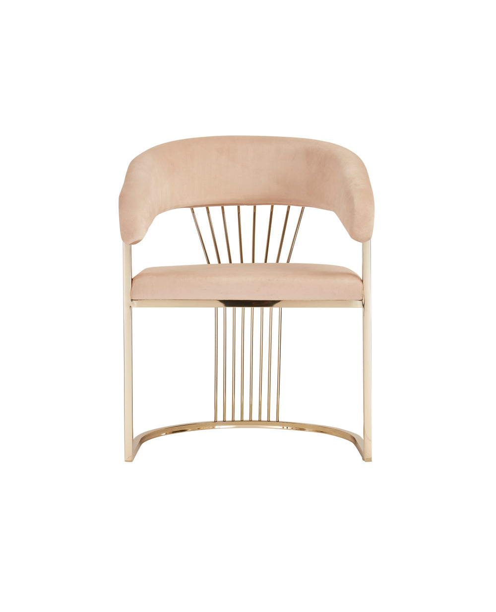 VIG Furniture Modrest Linda - Modern Beige Velvet and Gold Dining Chair VGZA-Y429-BEI-DC