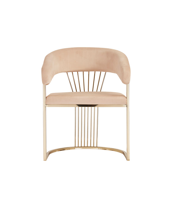 VIG Furniture Modrest Linda - Modern Beige Velvet and Gold Dining Chair VGZA-Y429-BEI-DC