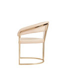 VIG Furniture Modrest Linda - Modern Beige Velvet and Gold Dining Chair VGZA-Y429-BEI-DC
