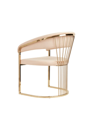 VIG Furniture Modrest Linda - Modern Beige Velvet and Gold Dining Chair VGZA-Y429-BEI-DC