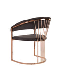 VIG Furniture Modrest Linda - Modern Black Velvet and Rosegold Dining Chair VGZA-Y429-RG-BLK-DC
