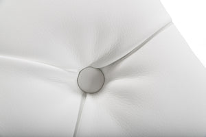 VIG Furniture Modrest Lindsey Modern White Leatherette & Stainless Steel Bench VGRH-RHS-OT-201-WHT