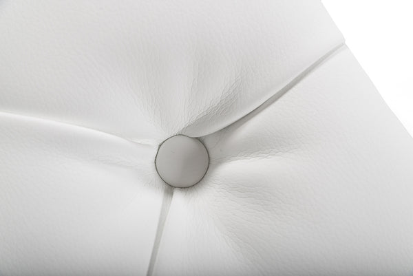 VIG Furniture Modrest Lindsey Modern White Leatherette & Stainless Steel Bench VGRH-RHS-OT-201-WHT