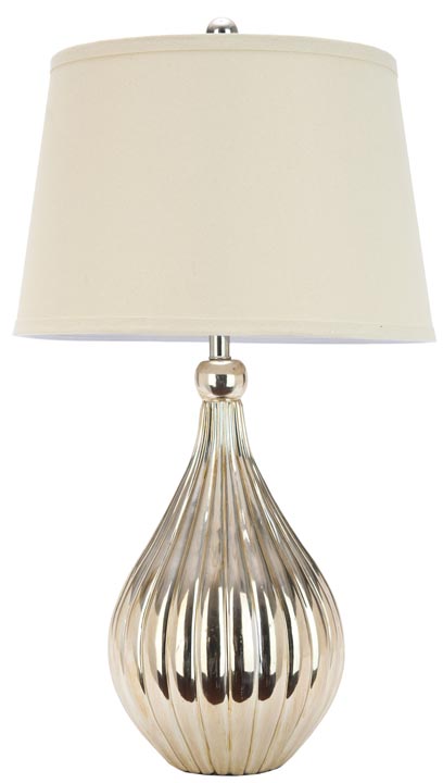 Safavieh - Set of 2 - Elli Lamp Gourd 26" Champagne Off White Gold Cotton Resin LIT4012A-SET2 683726394785