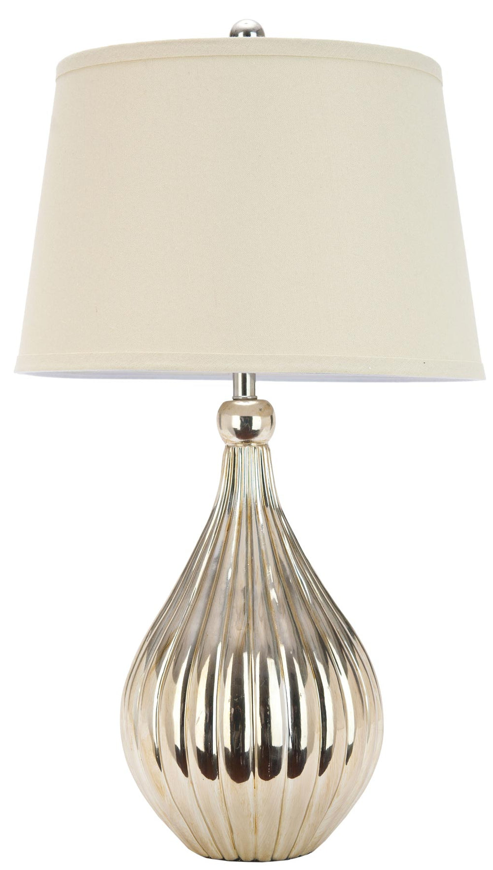 Safavieh - Set of 2 - Elli Lamp Gourd 26" Champagne Off White Gold Cotton Resin LIT4012A-SET2 683726394785