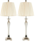 Safavieh - Set of 2 - Athena Table Lamp 27" Champagne Cream Gold Polyester Resin LIT4025A-SET2 683726519423